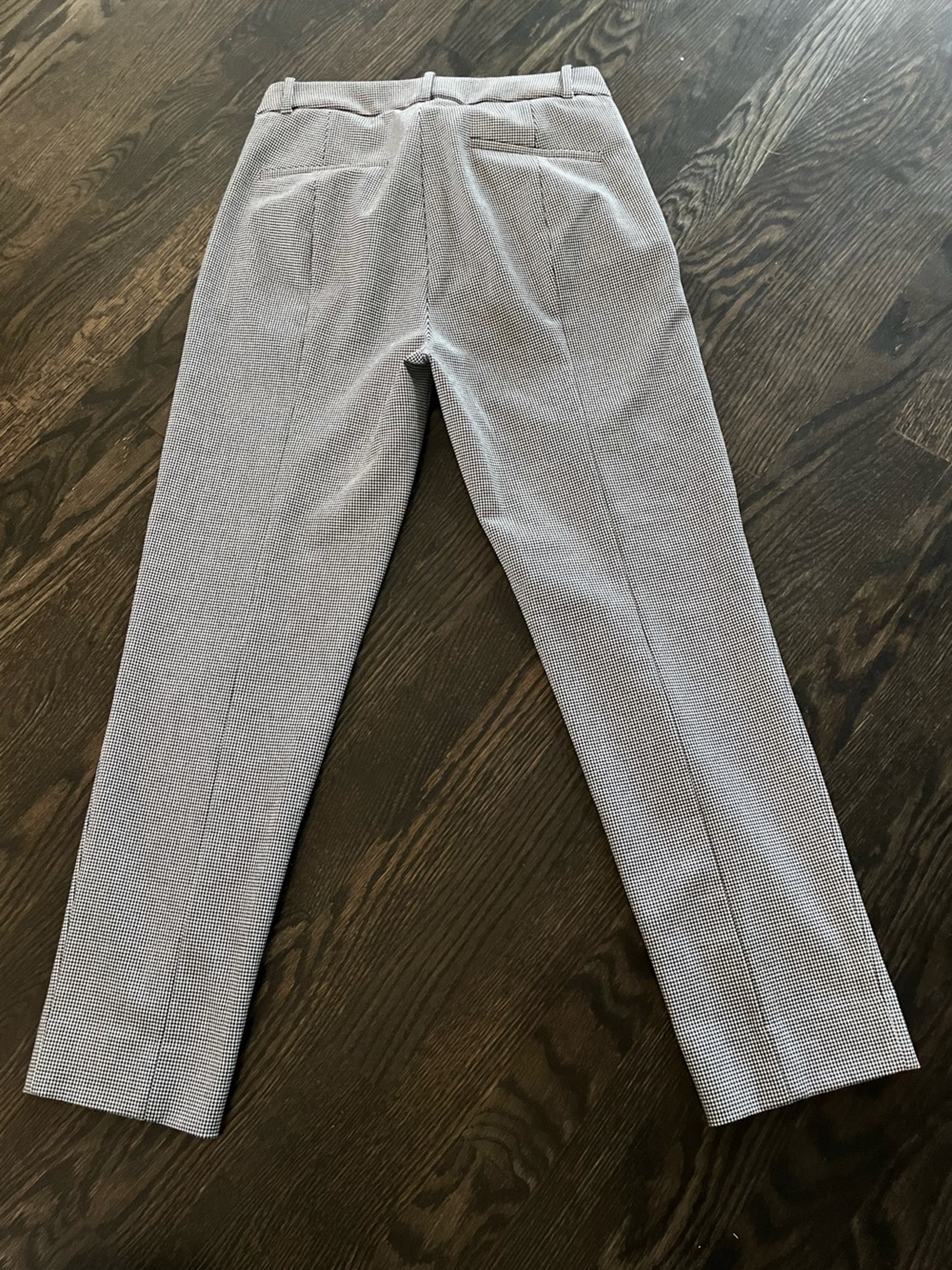 J. Crew Cameron Black White High Rise Houndstooth Cropped Pants Pockets Size 4P - Picture 6 of 10